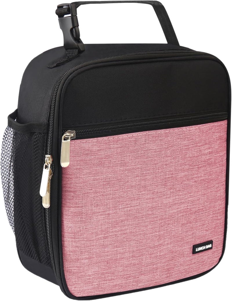 Lovoeo Lunch box Lunch bag for men women Insulated Lunchbox Lunch bags for Work Picnic Travel (Thicken dusty pink) - Image 1